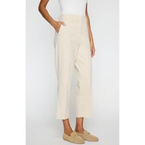 Brochu Walker The Talia Pant Flax XS Pleated Cropped Cream Trousers Luxury